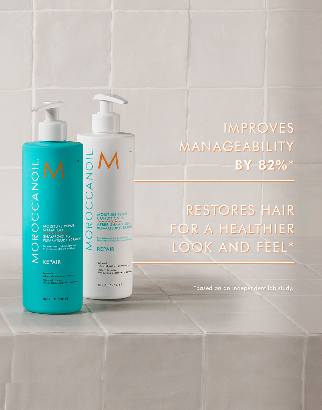 Moisture Repair Shampoo & Conditioner Half-Liter Set - Image 3